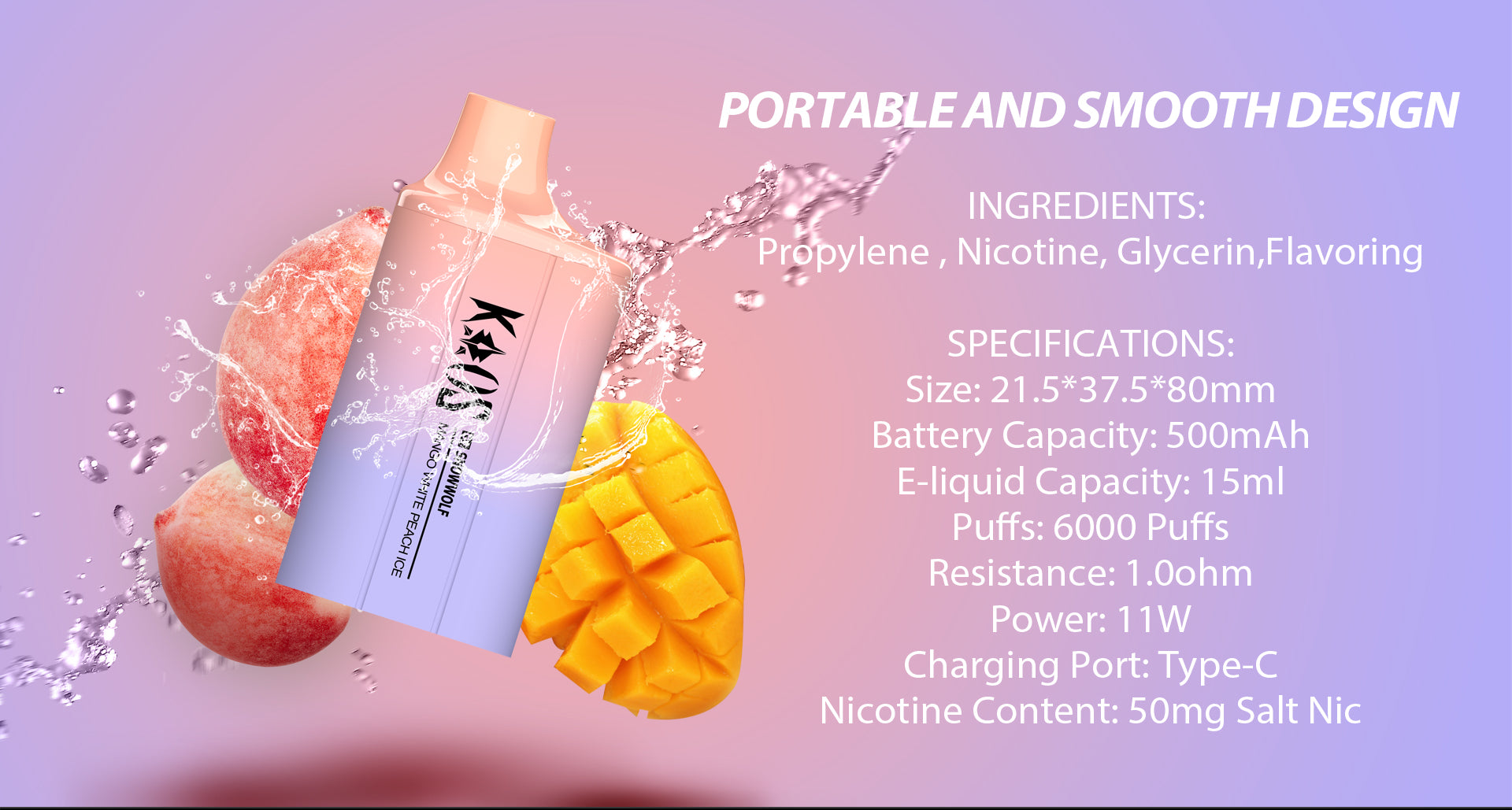 Snowwolf Kaos 6000 Puffs Disposable Vape 15mL Best Flavors