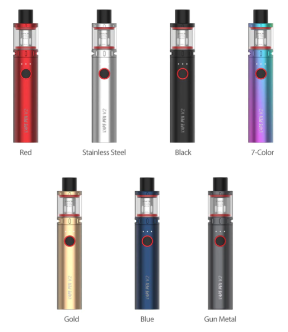 SMOK VAPE PEN V2 Kit Best Colors Red Stainless Steel Black 7-Color Gold Blue Gun Metal