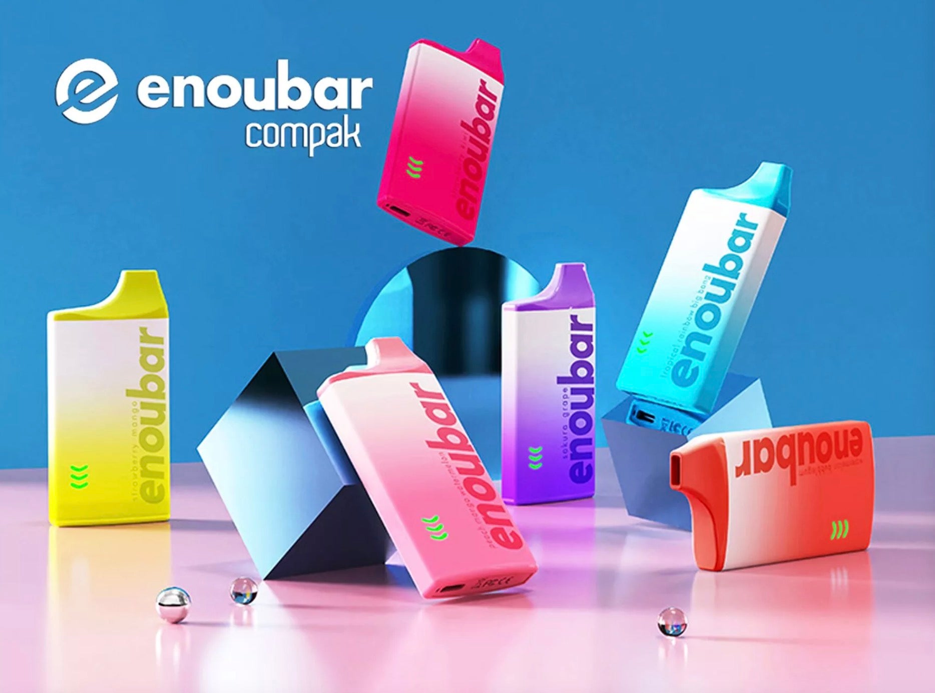 ENOUBAR Compak V2 Rechargeable Disposable Vape Device 6000 Puffs 10-Pack Best Flavors