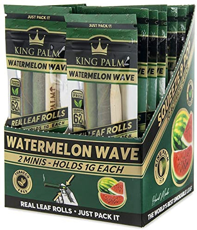 King Palm Mini Size Flavored Pre-Rolled Terps 20 Pack Best Flavor Watermelon Wave