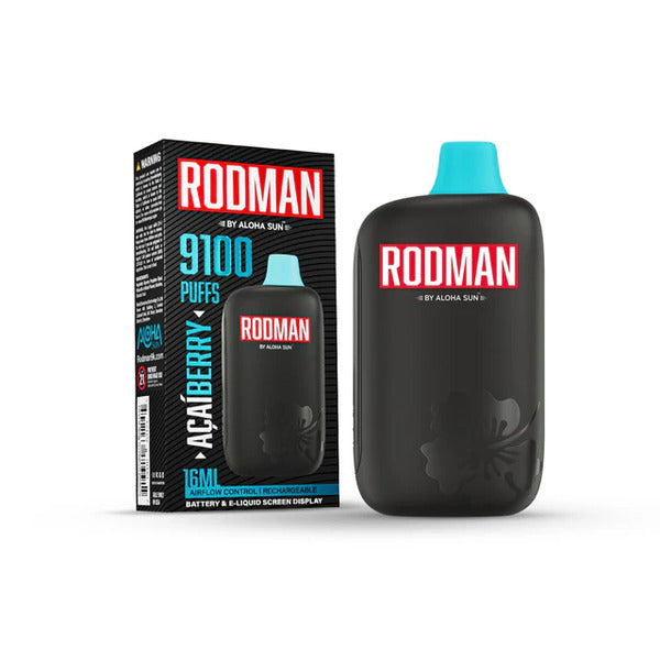 Best Deal RODMAN by 9100 Puffs Rechargeable Vape Acai Berry