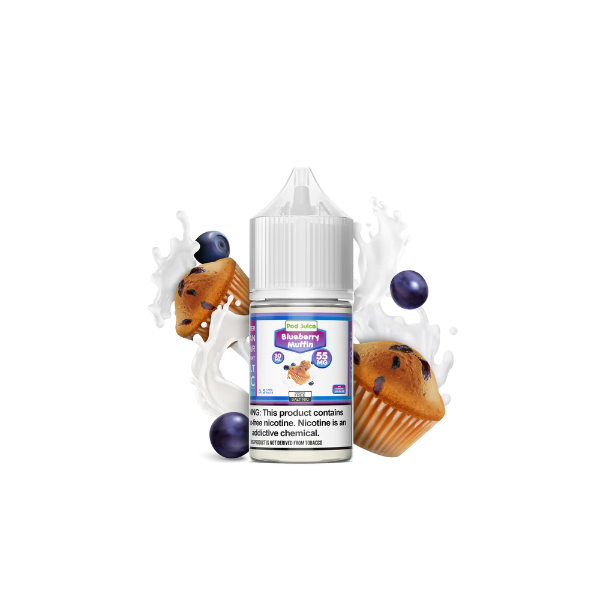 Pod Juice Salt TFN 30mL Vape Juice Best Flavors Blueberry Muffin