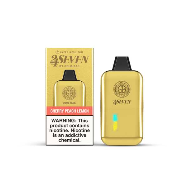 Gold Bar 24Seven 24000 Puff Disposable Vape 20mL - Cherry Peach Lemon