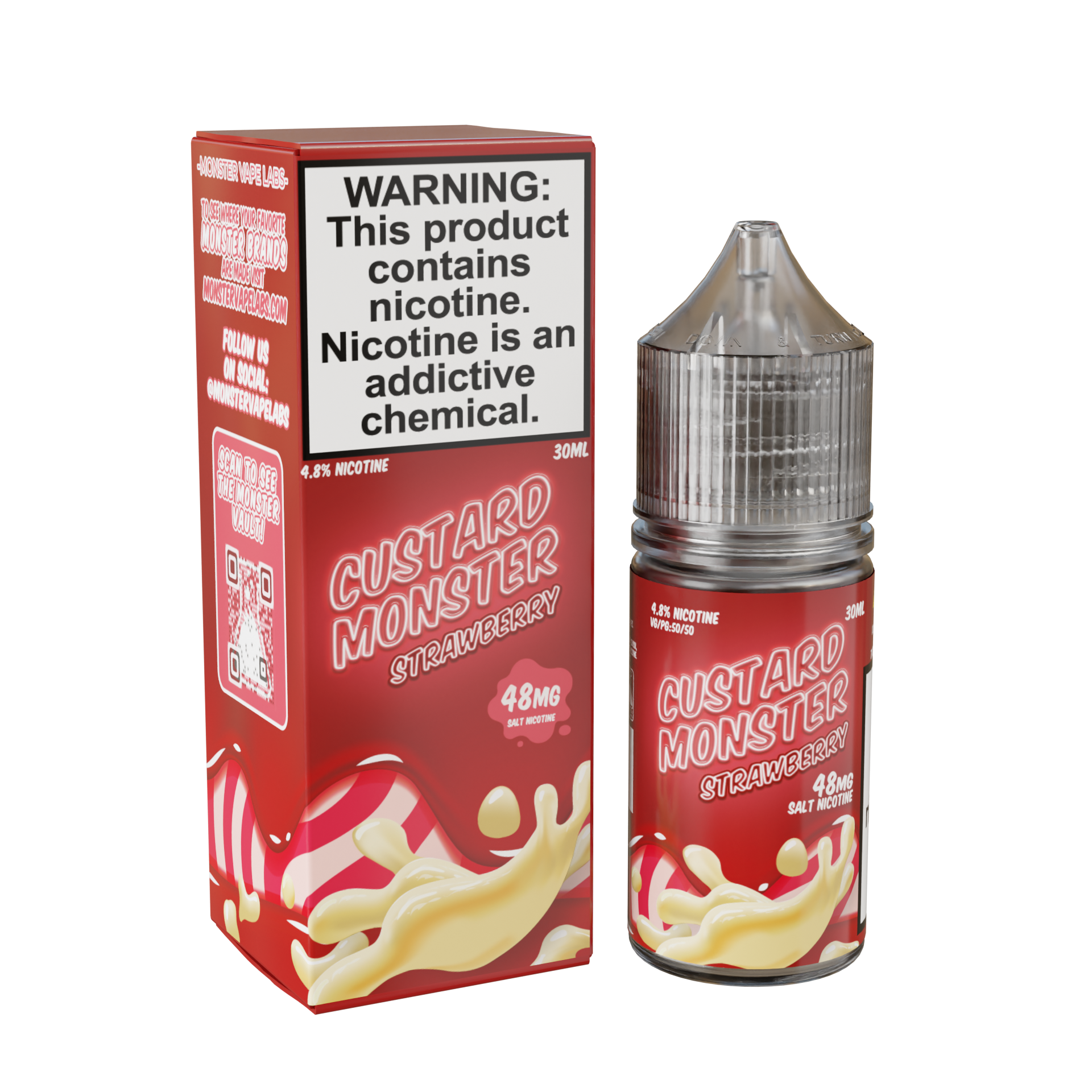 Best Deal Custard Monster Salt 30 ML Vape Juice Best Flavor Strawberry 