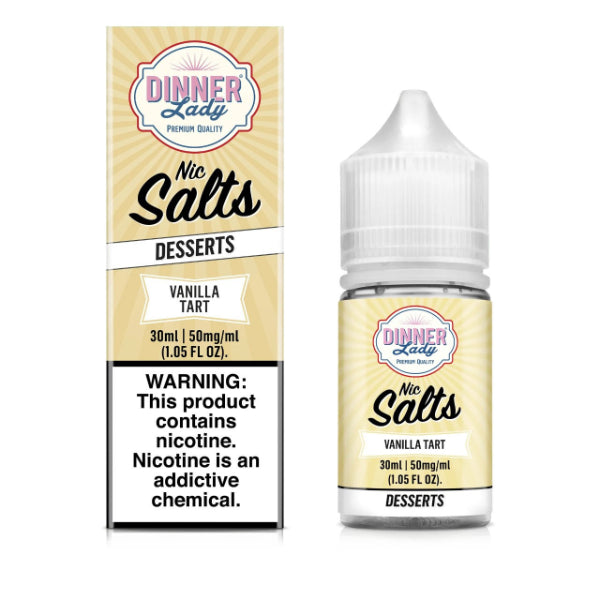 Dinner Lady Desserts Nic Salt 30mL E-Juice Vanilla Tart