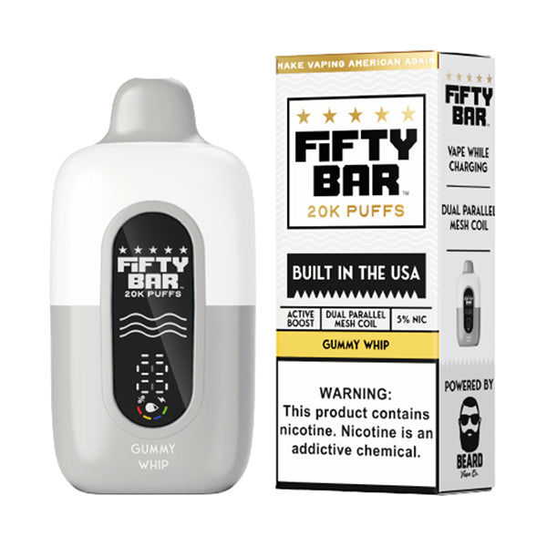 Best Deal Fifty Bar 20,000 Puffs Disposable Vape - Gummy Whip