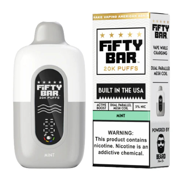 Best Deal Fifty Bar 20,000 Puffs Disposable Vape - Mint