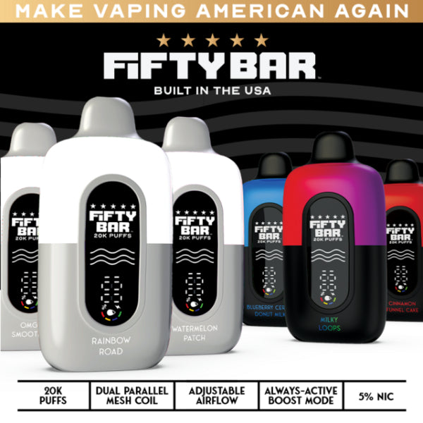 Best Deal Fifty Bar 20,000 Puffs Disposable Vape 