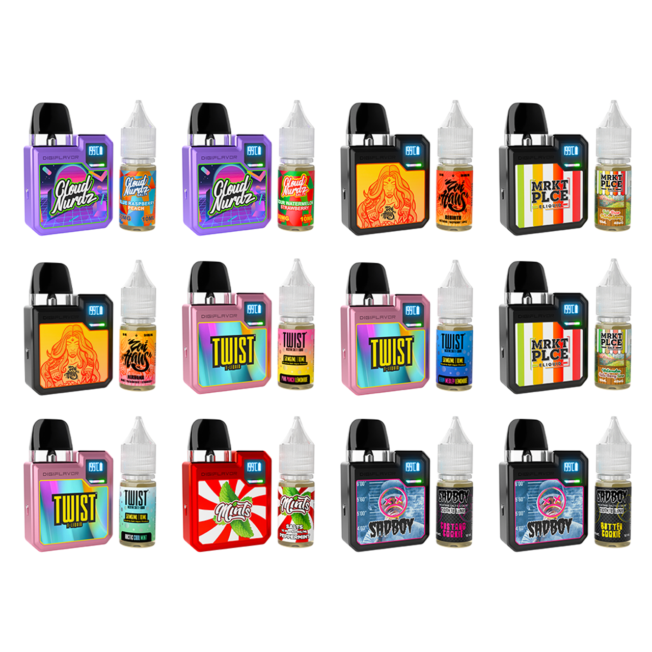 Geekvape Digi-Q Pod Kit + Daddy's Vapor Salts E-Liquid 10mL Best Flavors