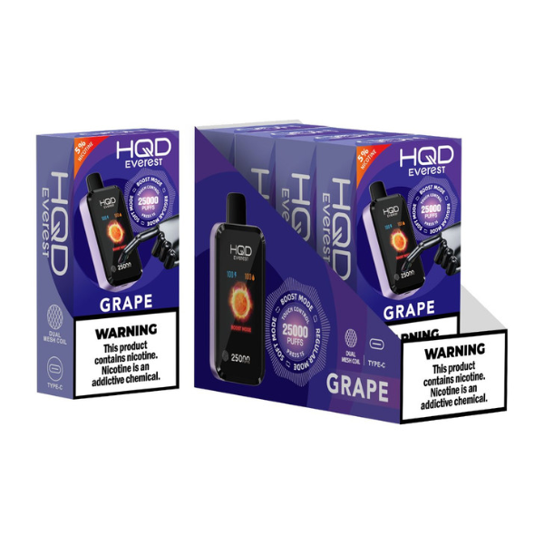 Best Deal HQD Everest 25,000 Puffs Disposable Vape 28mL - Grape