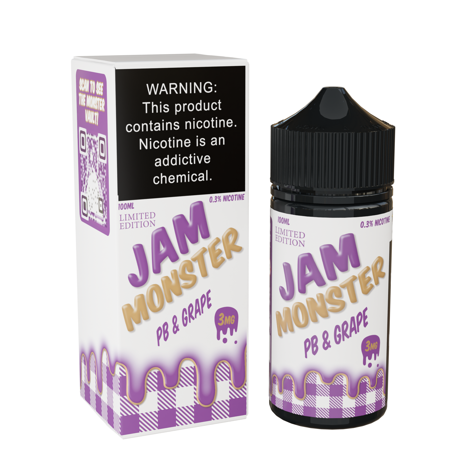 Best deal Jam Monster 100mL Vape - Juice PB & Grape