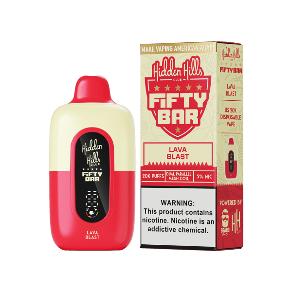 Best Deal Hidden Hills x Fifty Bar 20K Disposable Vape Lava Blast