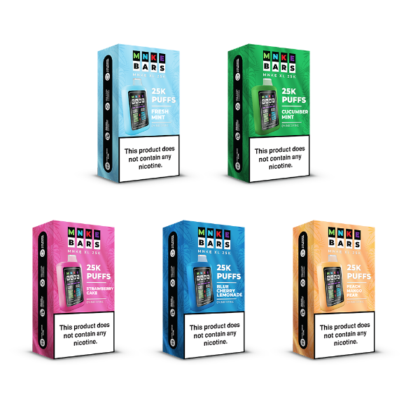 Best Deal MNKE Bars XL ZERO 25000 Puffs Disposable Vape 18mL  Best Flavors