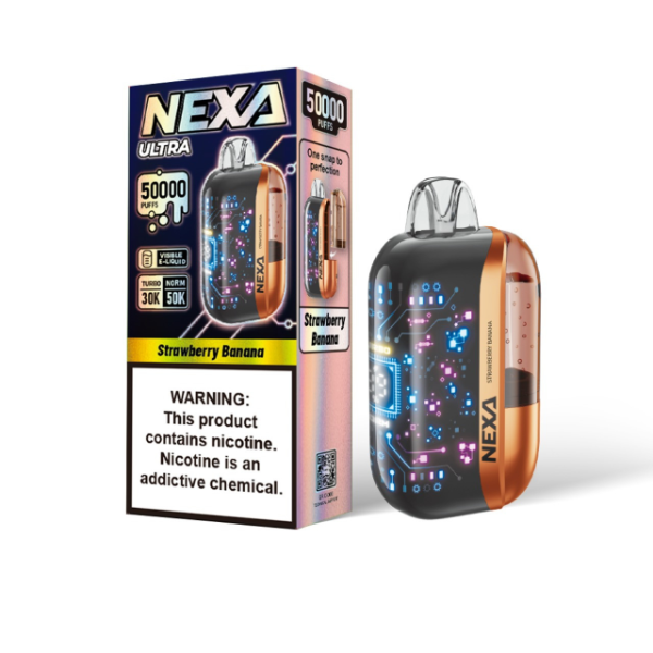 Best Deal Nexa Ultra 50,000 Puffs Disposable Vape 20mL - Strawberry Banana