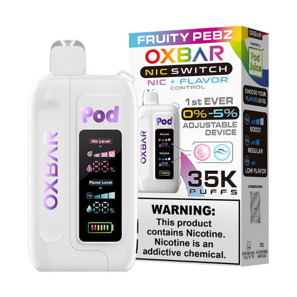 OXBAR x Pod Juice NIC Switch 35,000 Puff Disposable Fruity Pebz