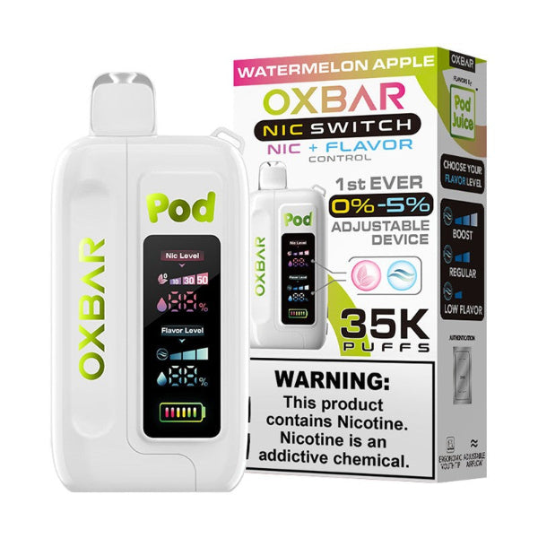 OXBAR x Pod Juice NIC Switch 35,000 Puff Disposable Watermelon Apple