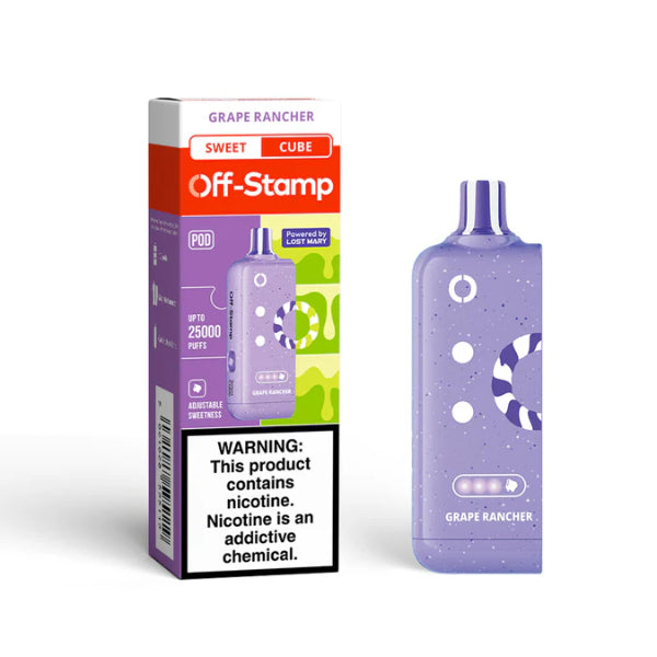 Best Deal Off-Stamp X-CUBE 25,000 Puffs Flavor Pods - Grape Rancher