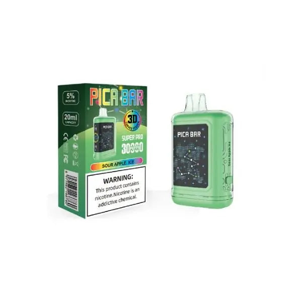 PICA BAR Super Pro 30,000 Puffs Disposable Sour Apple Ice