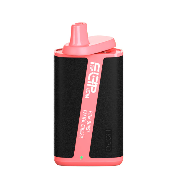 Best Deals HOPO FLIPTIP Ultra 10000 Puffs Disposable Vape 18mL Best Flavor Pink Burst Pacific Cooler