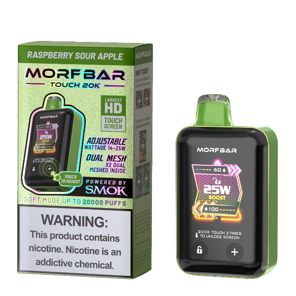 Best Deal SMOK Morf Bar Touch 20000 Puffs Disposable Vape 18mL - Raspberry Sour Apple