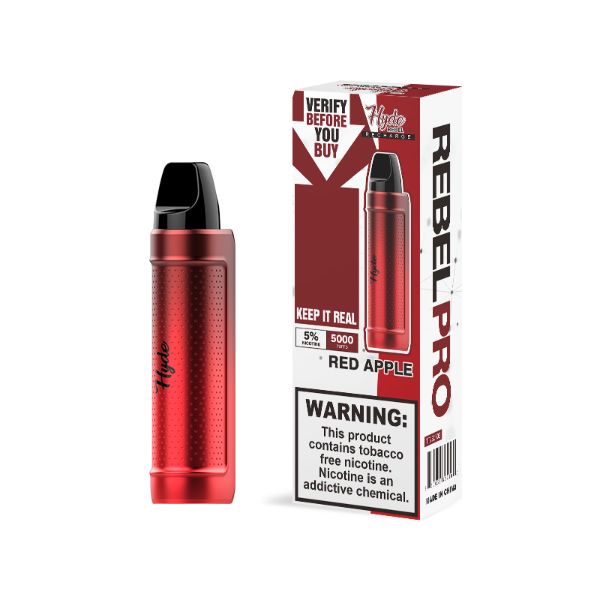 Hyde Rebel PRO 5000 Puffs Single Disposable Vape 11mL Best Flavor Red Apple