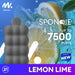 Best Deals Metaku Spongie 7500 Puffs Disposable Vape 12mL 5 Pack - Lemon Lime 