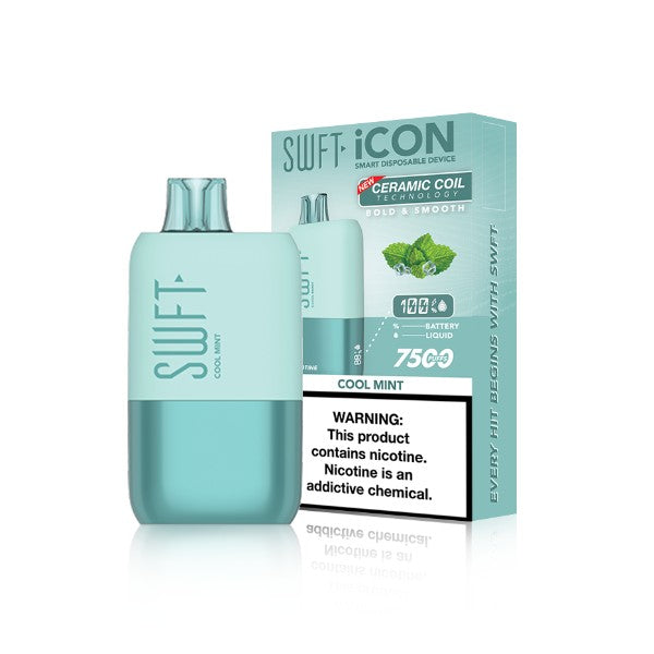 Best Deal SWFT Icon 7500 Puffs Ceramic 17mL Disposable Vape Cool Mint