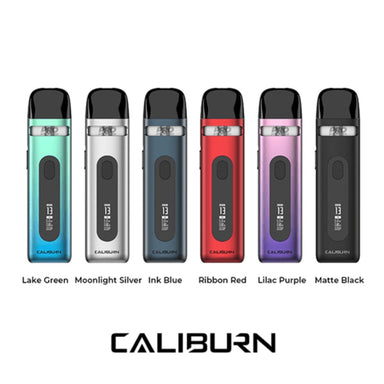 Uwell Caliburn X 20w Pod Vape Kit Best Colors Lake Green Moonlight Silver Ink Blue Ribbon Red Lilac Purple Matte Black