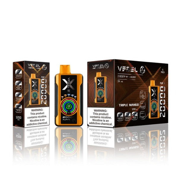 Best Deal VFEEL Pi 20000 Puff Vape 5 Pack 25mL Triple Mango