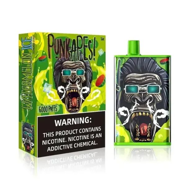 Best Deal PunkApes 6000 Puffs Disposable Vape 16mL Watermelon Ice