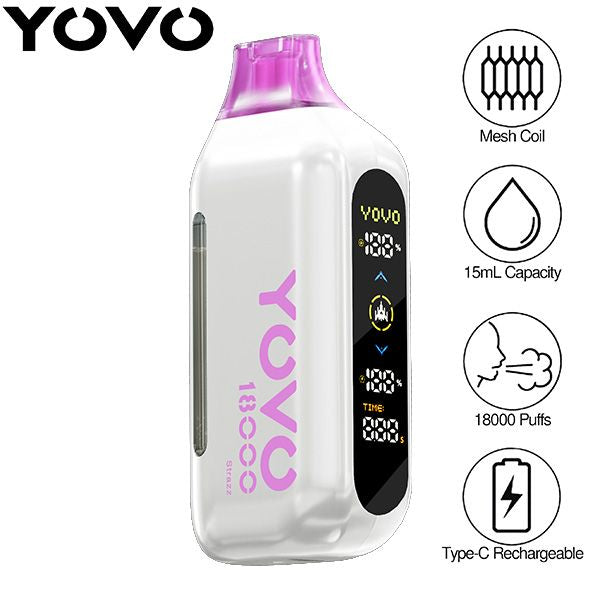 YOVO Ultra 18000 Puffs 15mL Disposable Vape 5-Pack