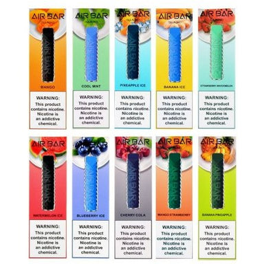 Air Bar Diamond Disposable Vape 1.8mL 10 Pack Best Flavors Mango Cool Mint Pineapple Ice Banana Ice Strawberry Watermelon Watermelon Ice Blueberry Ice Cherry Cola Mango Strawberry Banana Pineapple