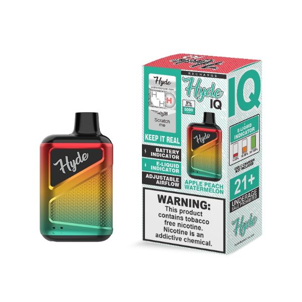 Hyde IQ 5000 Puffs Single Disposable Vape Best Flavor Apple Peach Watermelon