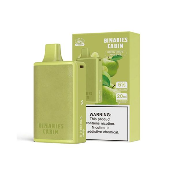 Best Deal HorizonTech Binaries Cabin 10000 Puffs Disposable Vape 20mL Green Grape Apple Ice