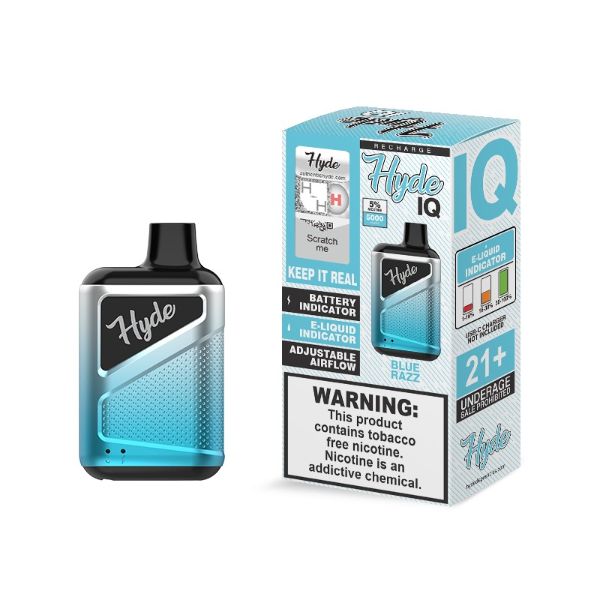 Hyde IQ 5000 Puffs Single Disposable Vape Best Flavor Blue Razz Ice