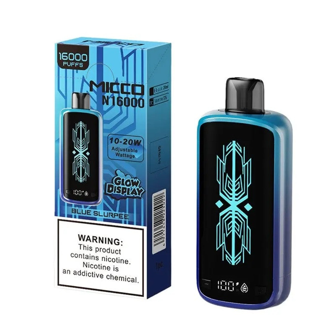 MICCO N16000 Disposable Vape 20mL Best Flavor Blue Slurpee