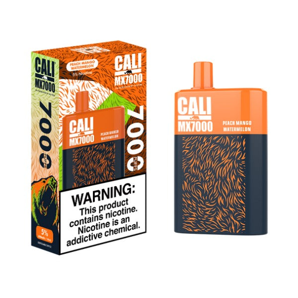 Cali Pods Cali MX7000 Disposable Vape 14mL Best Flavor Peach Mango Watermelon