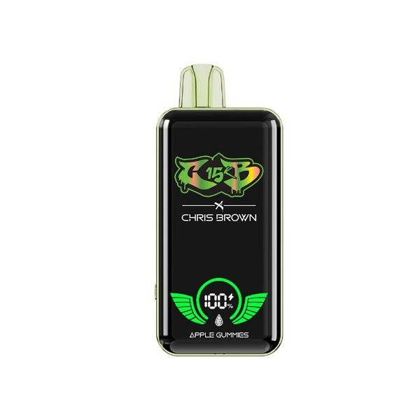 Best Deal Chris Brown CB15K Rechargeable Disposable Vape 15mL Apple Gummies