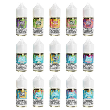 Cloud Nurdz Salts 30mL Vape Juice Best Flavors Kiwi Melon Peach Blue Razz Grape Strawberry Grape Apple