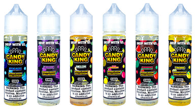 Candy King Bubblegum Vape Juice 120mL Best Flavors Blue Razz Grape Melon Pink Lemonade Strawberry Watermelon Tropic