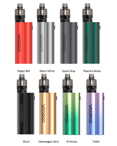 Voopoo Musket Kit Best Colors Poppy Red Moon White Space Gray Peacock Green Black Champagne Gold Primrose Violet