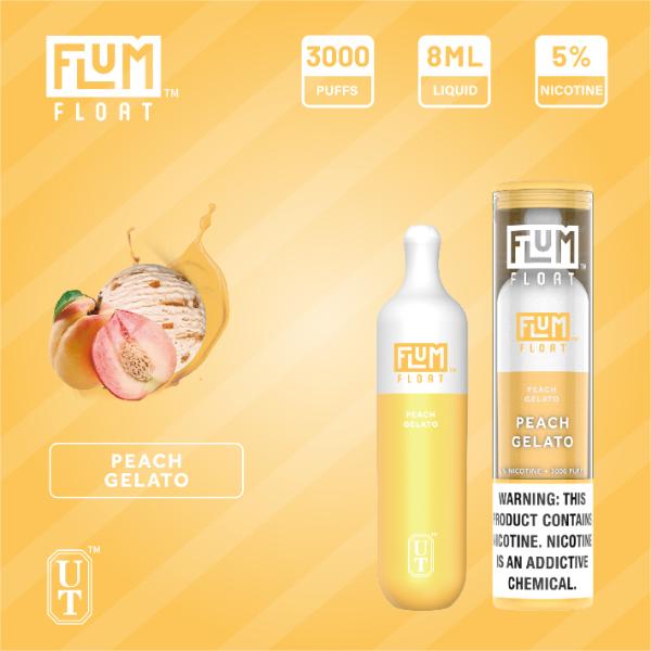 Flum Float 3000 Puffs Disposable Vape 8mL 10 Pack Best Flavor Peach Gelato