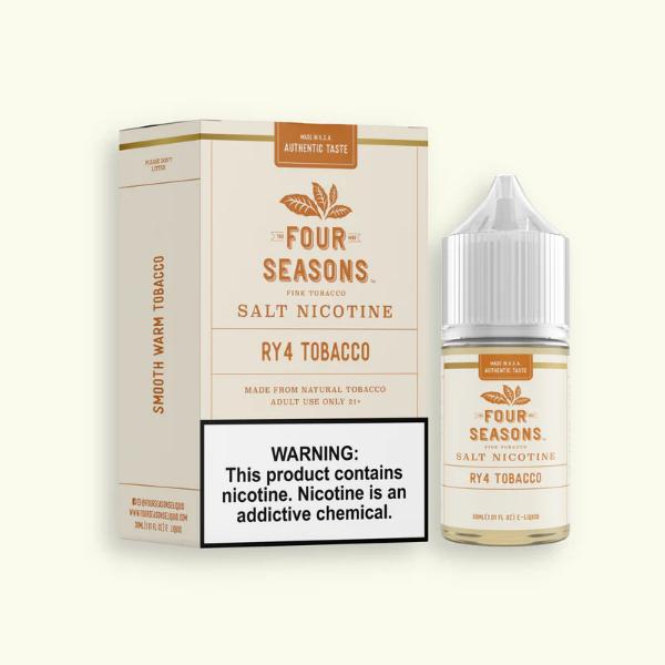 Four Seasons Salt 30mL Vape Juice Best Flavor RY4 Tobacco