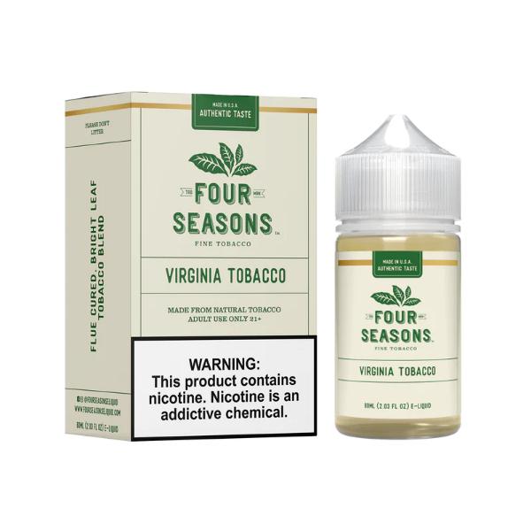 Four Seasons 60mL Vape Juice Best Flavor Virginia Tobacco