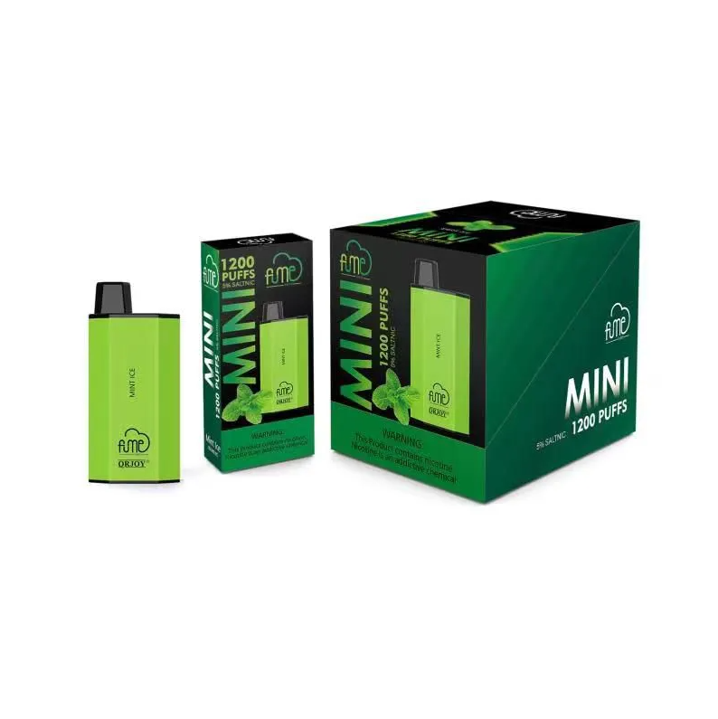 Best Deals Fume Mini 1200 Puffs Disposable 3mL 10 Pack Best Flavor Mint Ice