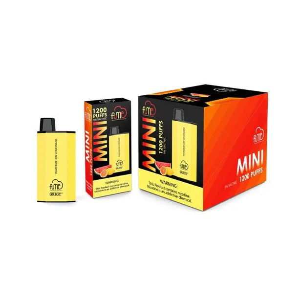 Best Deals Fume Mini 1200 Puffs Disposable 3mL 10 Pack Best Flavor Watermelon Lemonade