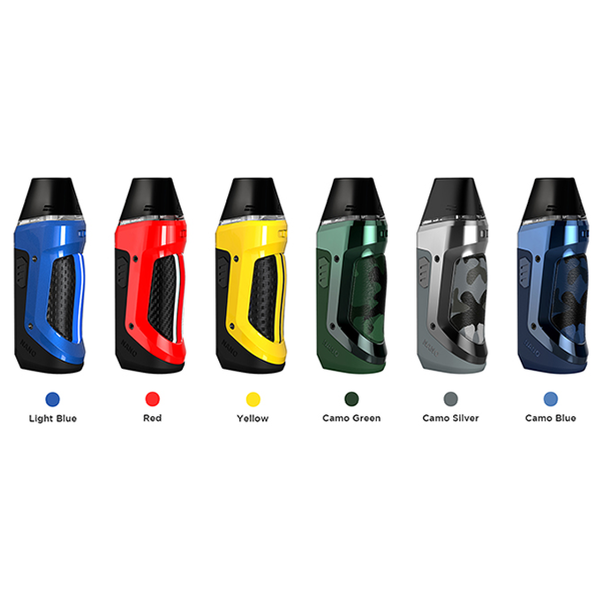 GeekVape Aegis Nano Kit Best Colors Light Blue Red Yellow Camo Green Camo Silver Camo Blue