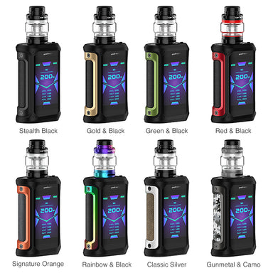 GeekVape Aegis X Cerberus Tank Starter Kit Best Colors Stealth Black Gold & Black Green & Black Red & Black Signature Orange Rainbow & Black Classic Silver Gunmetal & Camo