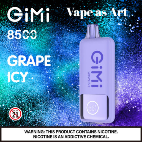 Best Deal Gimi 8500 Puffs Flum Disposable Vape 14mL Grape Icy