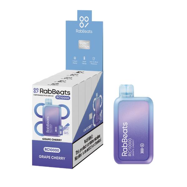 Best Deal RabBeats RC10000 10000 Puffs Disposable Vape 18mL Grape Cherry